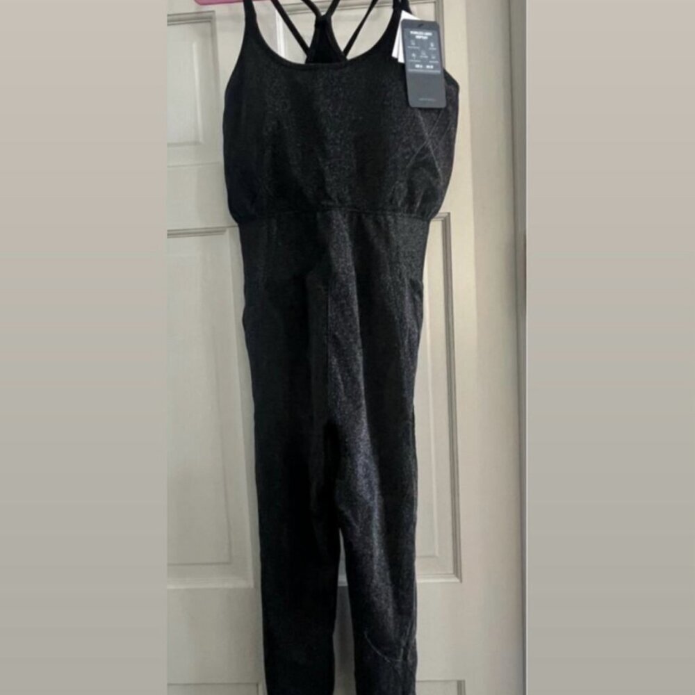 March Move Sale! New XL Fabletics Black Lurex Catsuit